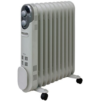 オイルヒーター(1200/700/500W 3段階切替式)(温度調節機能付)(24時間入切タイマー付) ホワイト DO-YTL124(W)