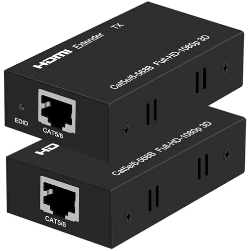 色：ブラック＋ホワイト 【PSE 認証済】HDMI エクステンダー EX60H 60M 延長器 単電