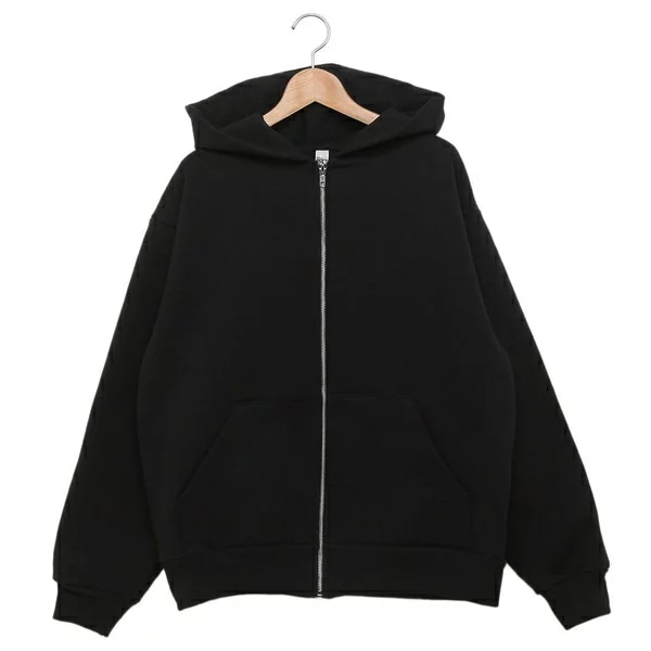 パーカー フーディー フリースジップアップ ブラック メンズ LosAngeles Apparel HF-10 BLACK