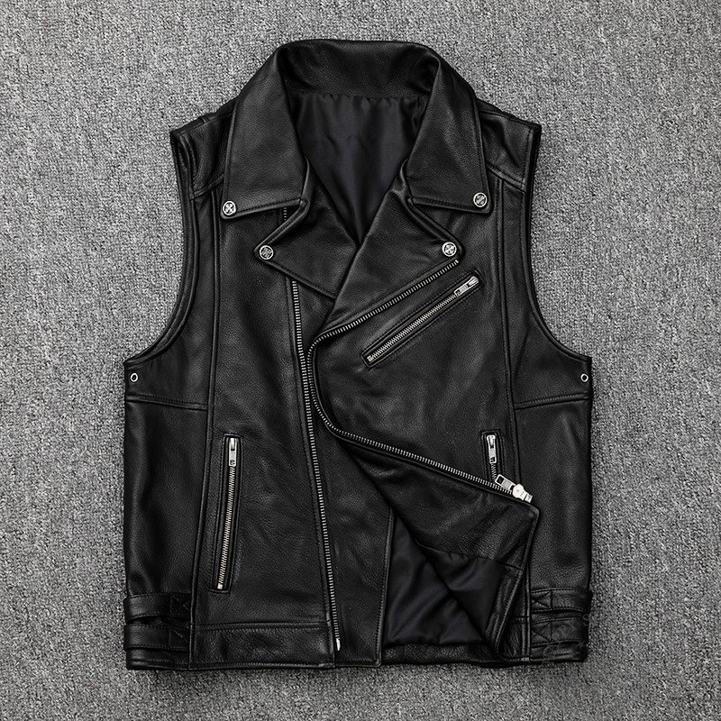 革ベストレザーベストメンズ本革バイクバイカーハーレーライダース牛革ダブルショートスリムタイプ細身ブランドミリタリー