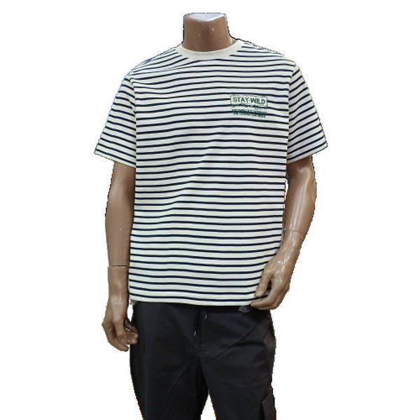 （共用）ステイワイルドストライプ半袖TシャツJR2TSU113_BP_BP