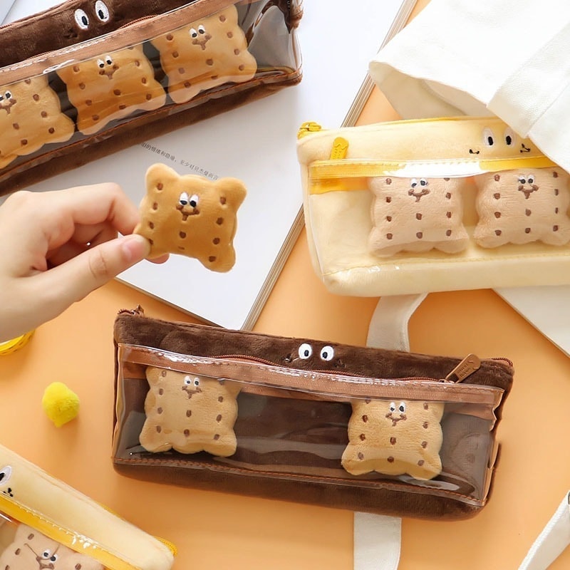 二層スナックサンドイッチビスケットぬいぐるみペンシルバッグインスタイル和風かわいい収納文具箱ガールハート