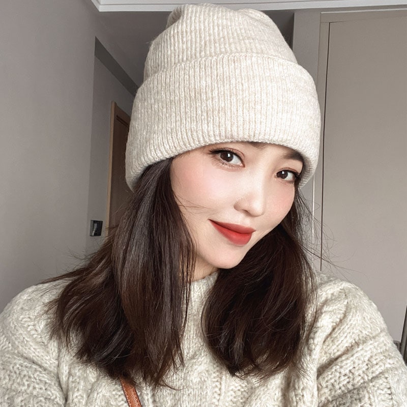 ニット帽 レディース 暖かい 無地 男女兼用 メンズ ウール ソフト 秋冬 キャラメル 黒 グレー 伸縮性 無地 カジュアル リブ 5,076円
