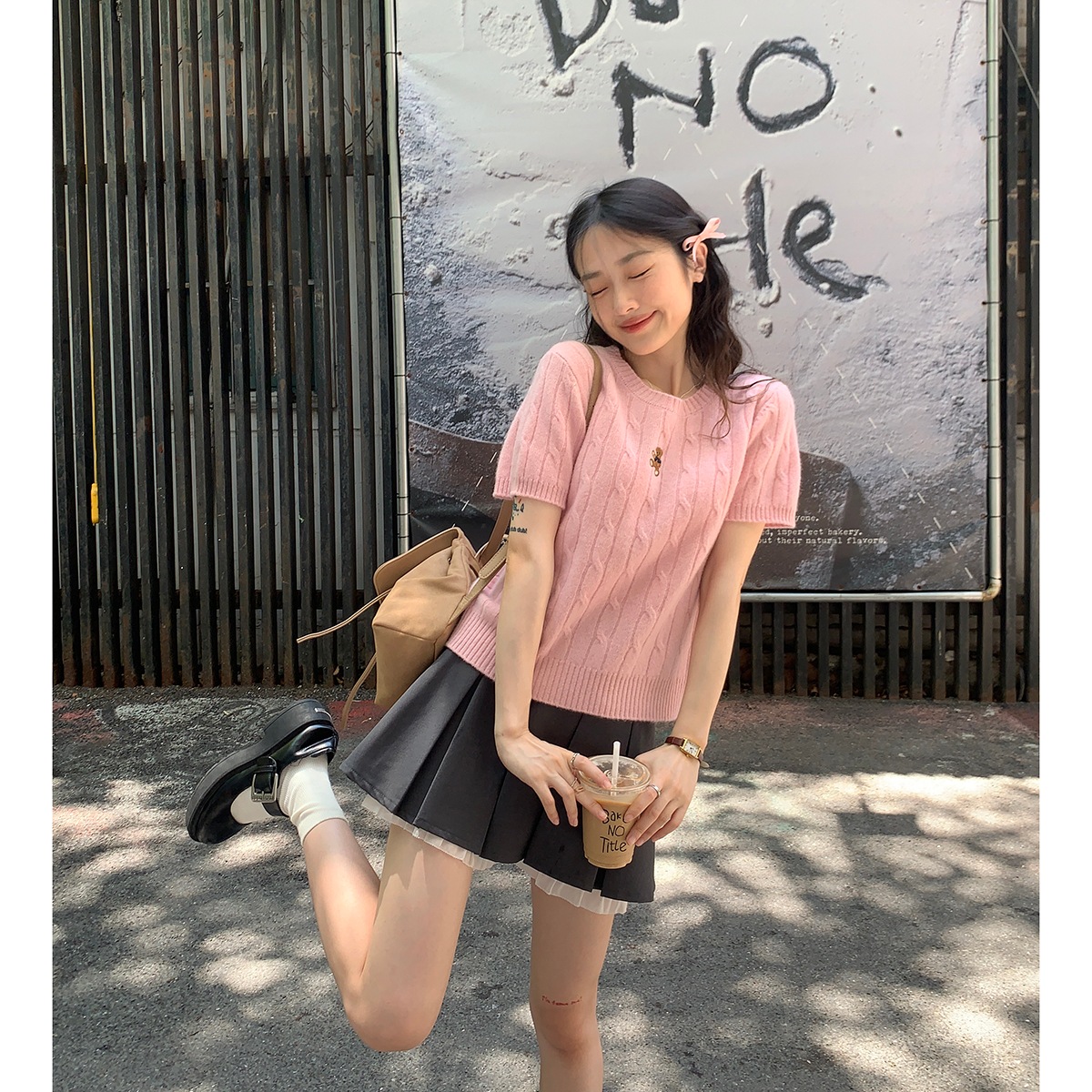 女性用アンコールカレッジスタイルプリーツショートスカート2024初秋気質甘い釣り風年齢軽減スカート 5,877円