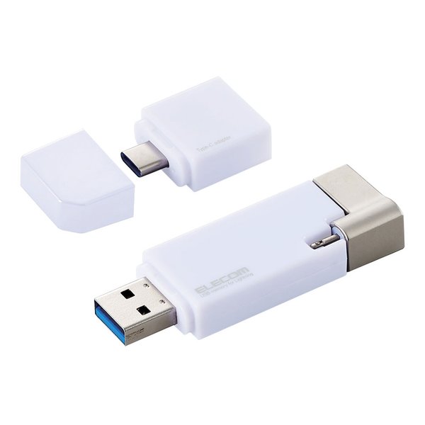 LightningUSBメモリ/USB3.2 Gen1 /USB3.0対 32GB ホワイト MF-LGU3B032GWH