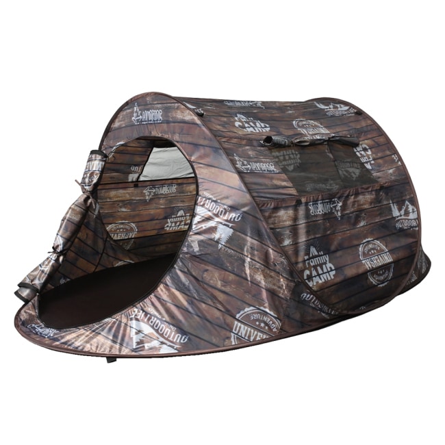 DESIGNERS OUTDOOR 筒型テント 筒型 テント ワンタッチテント 5秒簡単設置 ウッド柄 デニム柄 ソロ キャンプ 2way キャンプ UVカット ドーム