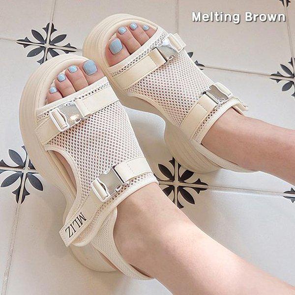 女性用夏メッシュサンダル スポーツサンダル J44