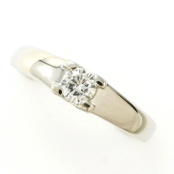 PT900 プラチナ リング 15号 ダイヤ 0.30 0.05 SI1 鑑定書 中古