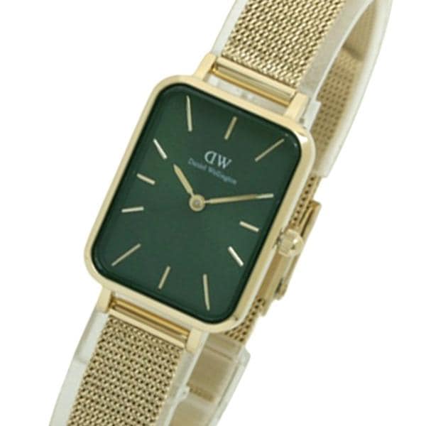 ダニエルウェリントン DANIEL WELLINGTON Quadro 20x26mm Pressed Evergold Gold Emerald DW00100563 腕時計 レディース グリーン