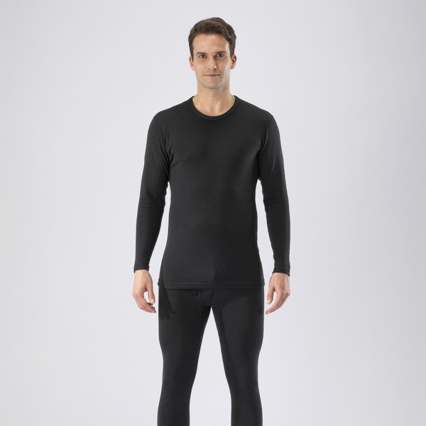 MIZUNO ミズノ 発熱素材 ブレスサーモアンダーウエア 厚手ウール for 極寒 クルーネック長袖シャツ 2023年モデル メンズ ブレスサーモ C2JAA60109