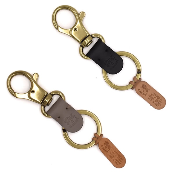 キーリング SKH016 レザー ビンテージ風 メンズ レディース ブラック グレー BK109 GY103