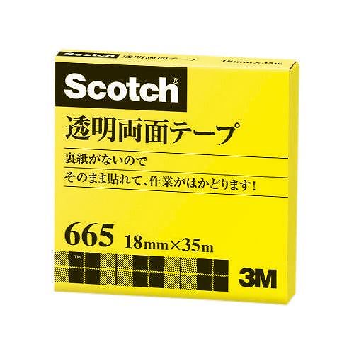 （まとめ買い）透明両面テープ18mm 665-3-18 00065173 [x3巻セット] 6,484円