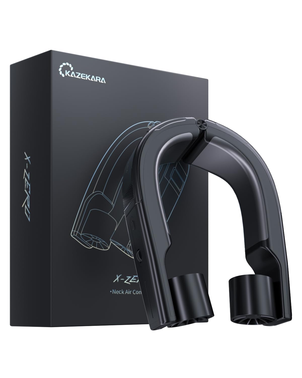 【2025全機能最強モデル Kazekara・X-Zero】ネッククーラー 冷却プレート ネックファン 全周ペルチェ 最大20h連続稼働 6000mAh 大容量 PD急速充電対応 首掛け扇風機 熱中症