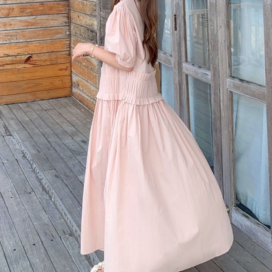 安いりパフスリーブ スウィート ドレス ワンピース 半袖 サマー 10代 20代 30代 40代 夏 おしゃれ 10680 店舗をフォローしてクーポンをゲット