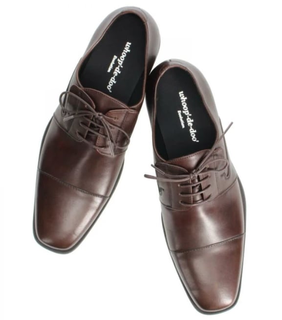 フープディドゥ セミスクエアストレートチップシューズ ダークブラウン 40(25.0cm)