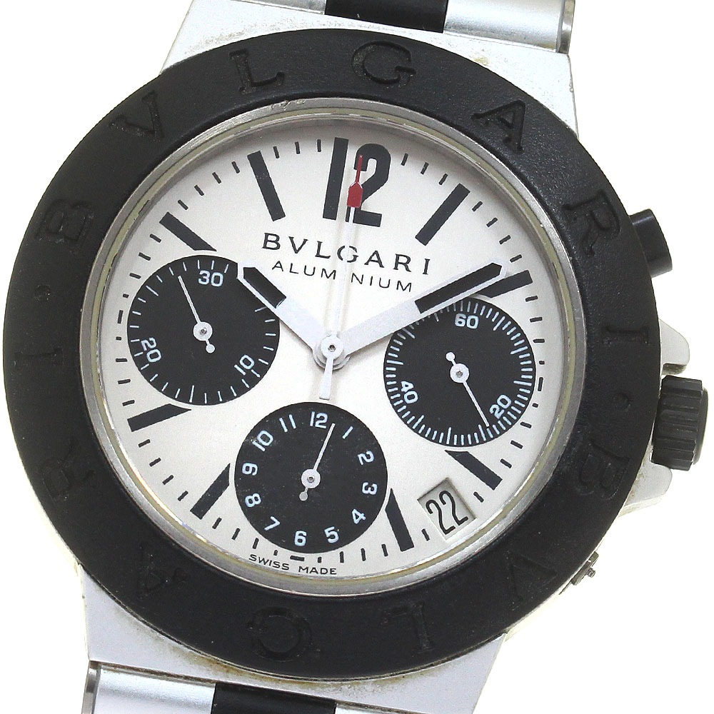 訳あり ブルガリ BVLGARI AC38TA アルミニウム クロノグラフ 自動巻き メンズ _817389【中古】