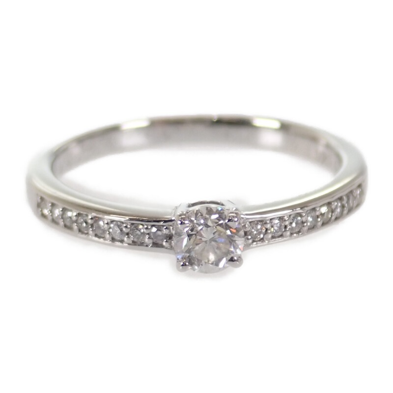 Pt900 デザインジュエリー リング Pt900プラチナ 12号 ダイヤモンド レディース【Aランク】