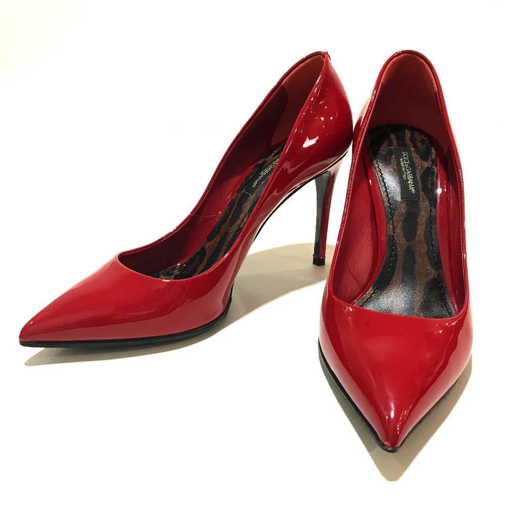 パンプス CD0039-AC062 KATE レオパードソール 豹柄 アパレル ハイヒール　靴 パテントレザー レッド