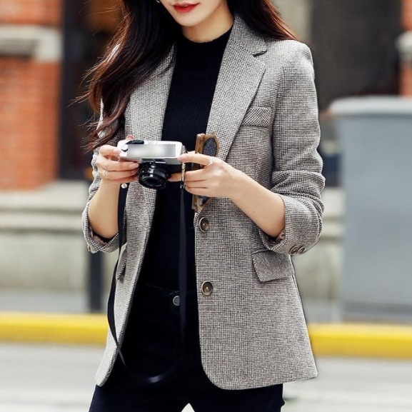 【No.1 人気商品】 シンプル ボタン 折襟 スーツジャケット