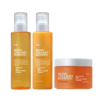 [バイオーム コラーゲン ブースティング スキンケア 3点セット] スキン＋ローション＋クリーム 塗る乳酸菌 美/白 シ/ワ 改/善 肌バリア 強/化 肌トーンケア 韓国コスメ