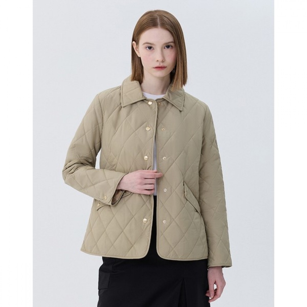 [ヘッジズレディース] 24SS カーキキキルトロングスリーブジャンパー WSJU4AC11K1