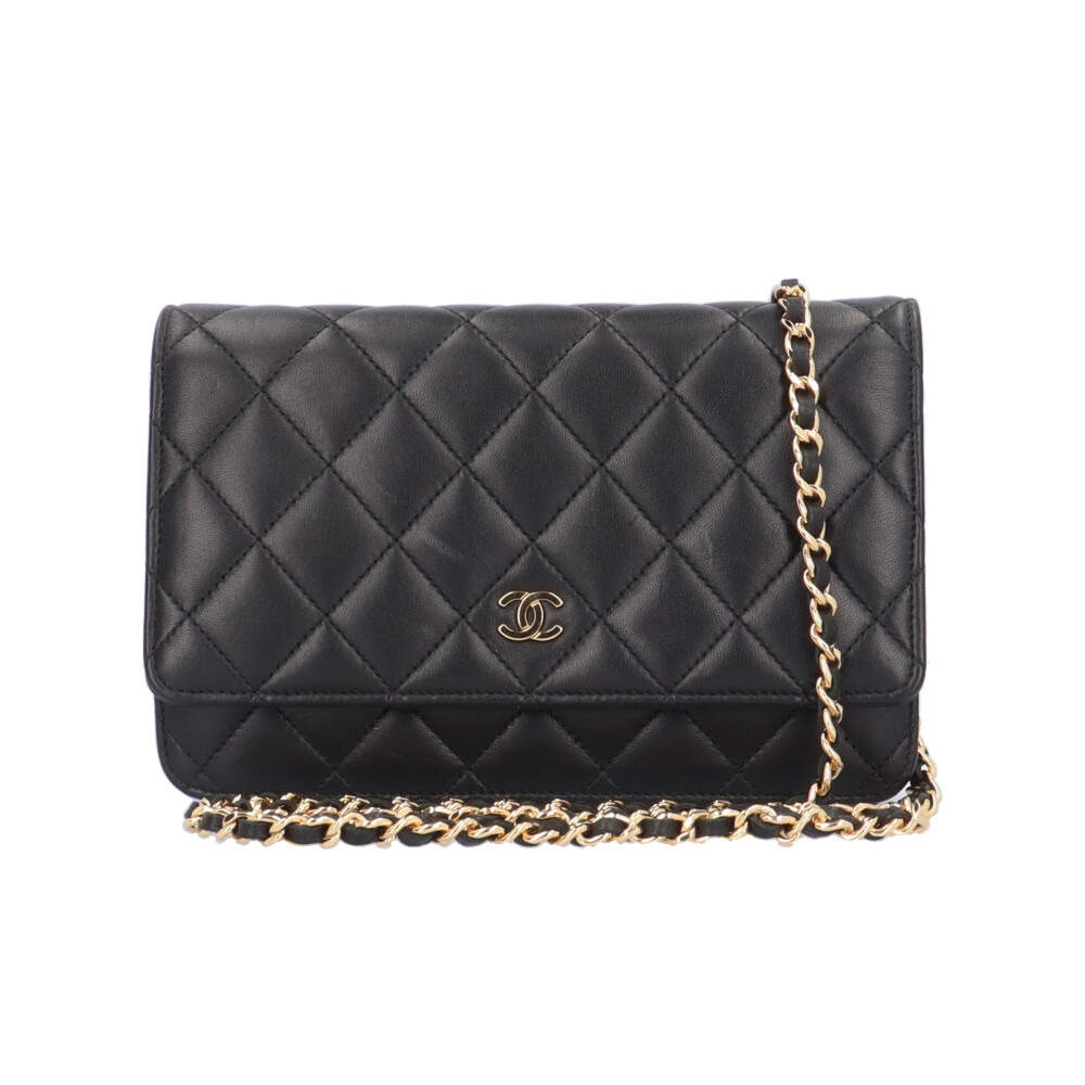 シャネル マトラッセ ウォレットチェーン ラムスキン CHANEL 中古
