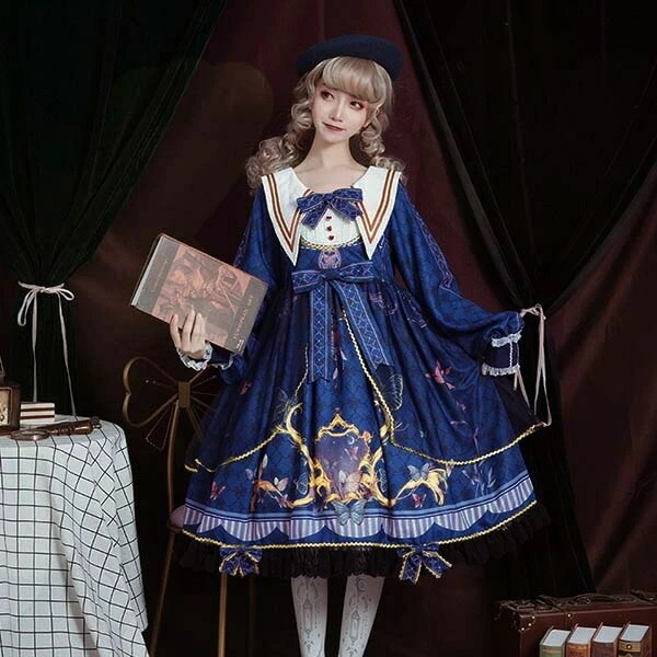 ロリータ ワンピース ゴスロリ Aライン 宮廷ドレス リボン Lolita レディース コスチューム 衣装 かわいい フリル 仮装 パーティ イベント ファッション ハロウィン 黒ロリ 白ロリ クラロ