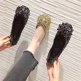 新しいデザイン 韓国 春 夏 百掛け 女性 蝶結び パンプス スクエアトゥ フラット カジュアル 小さい新鮮な エレガント 気質 レトロ 女の子ファッション トレンド