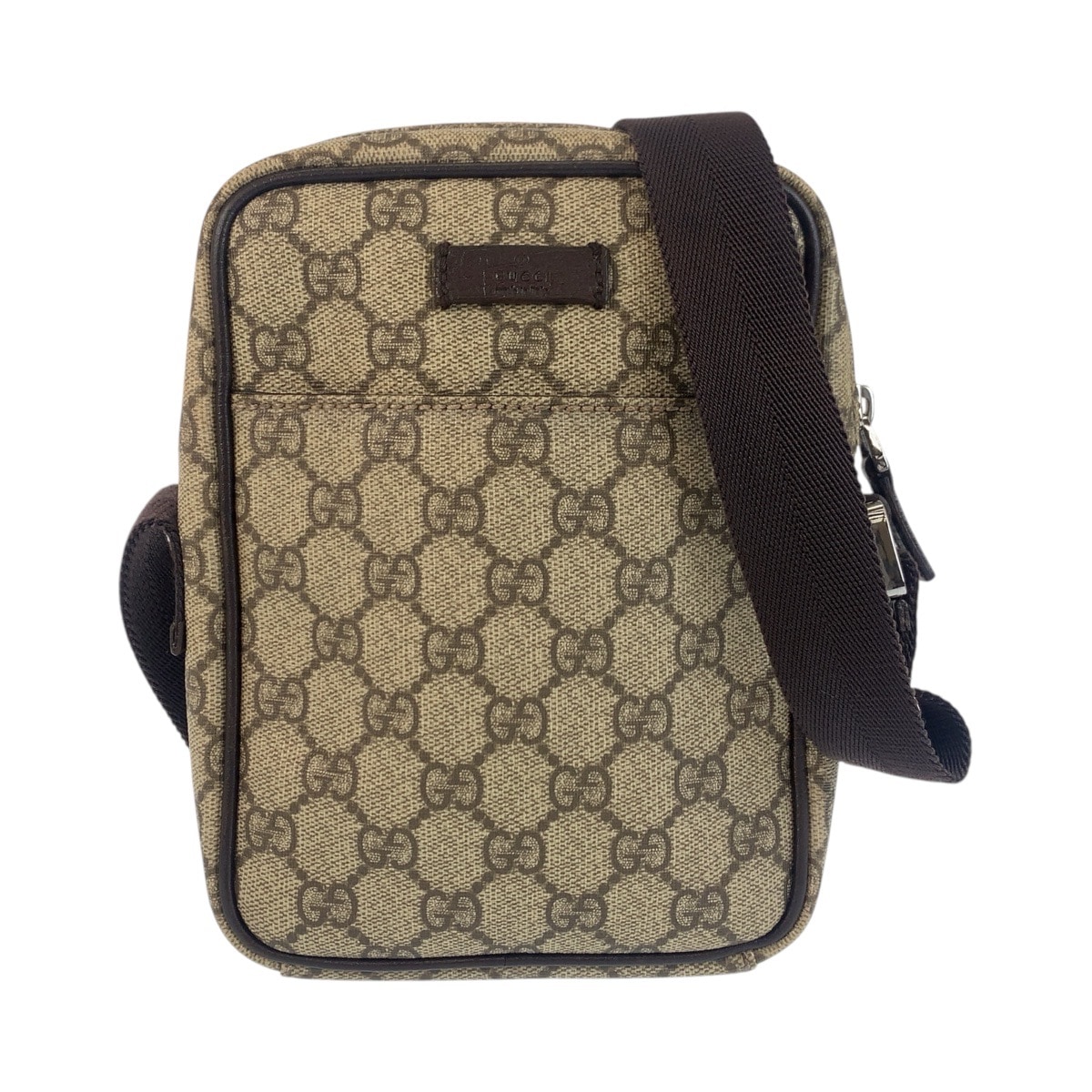 美品 ベージュ ブラウン GGスプリームキャンバス 122754 ショルダーバッグ ポシェット レディース 501184 24,264円