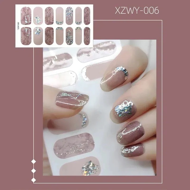 【10点セット】ネイルシール ジェルネイルシール クリスマス 硬化タイプラメ ゴールド シルバー 貼って固めるジェルネイルシール 簡単貼るタイプ ネイルシール 和風 お祝いの日にも 1シー6