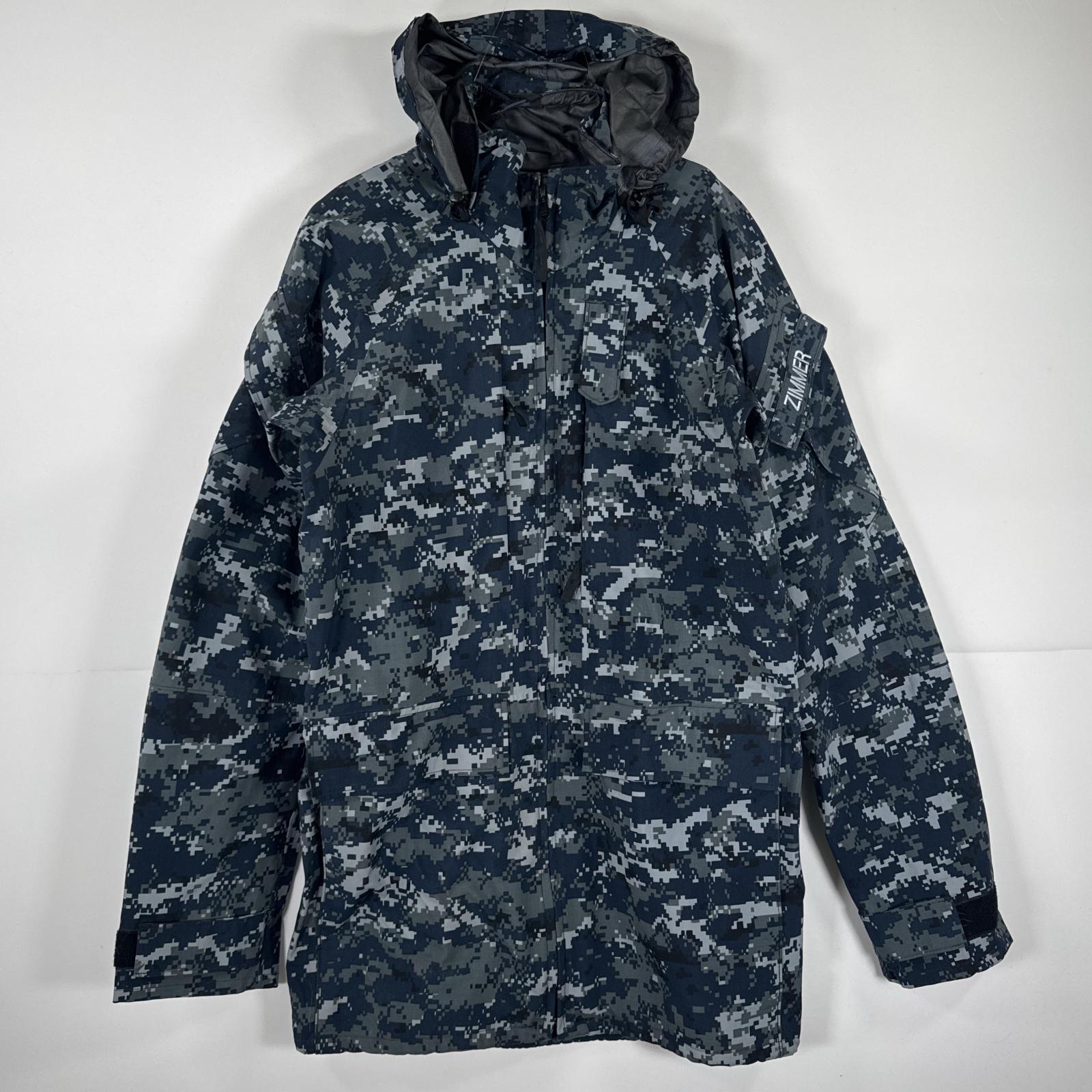 古着 ミリタリージャケット ECWCS GORE-TEX デジカモ ゴアテックスパーカー ロング コート カモフラ small XXlong+2 ネイビー メンズ
