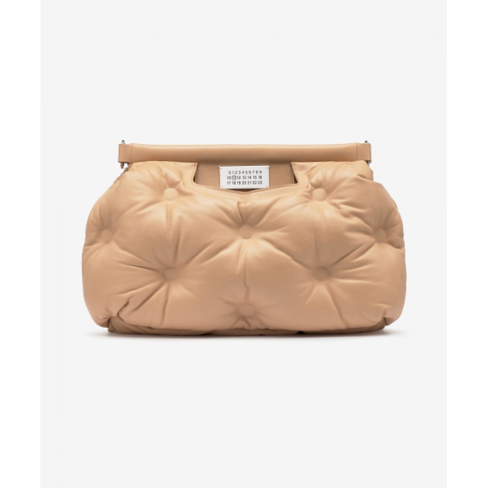 MAISON MARGIELA 女性用ミディアムグラムスラムショルダーバッグ-ベージュ/S56WG0177P4300T2057