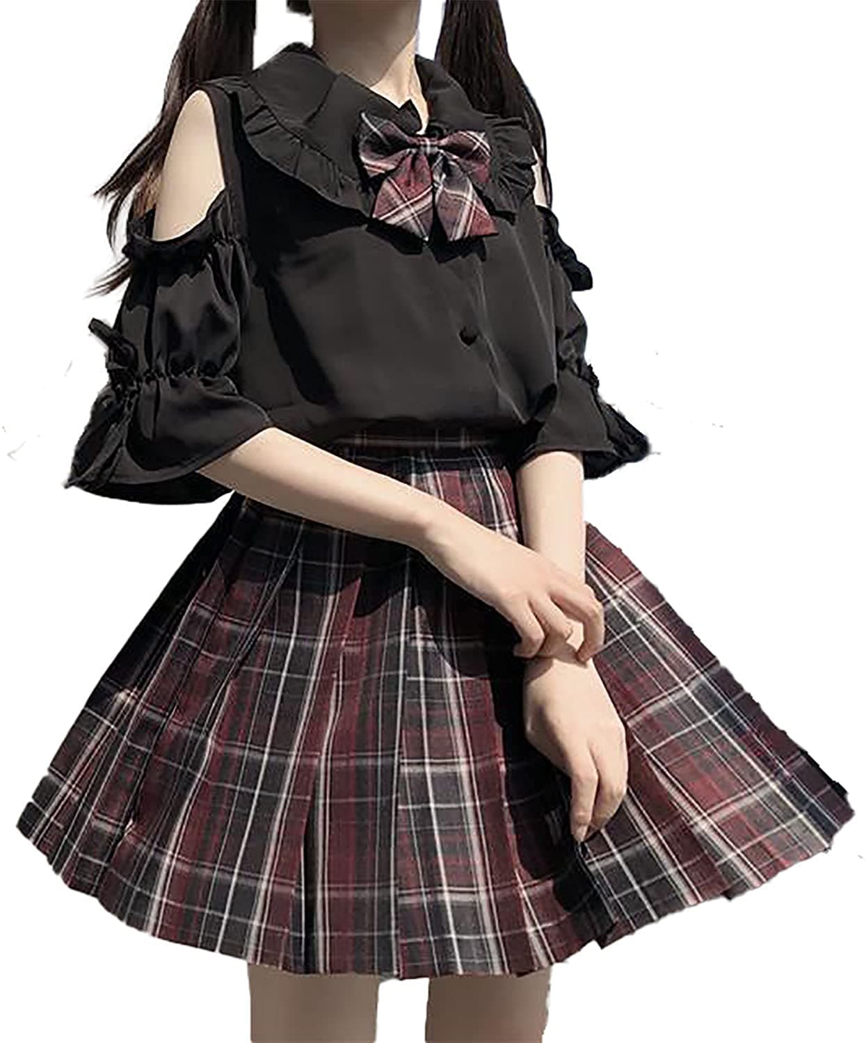 JK制服コスプレ肩出しセクシー スクール制服上下セット セーラー服正統派制服 学生服スクール制服上下