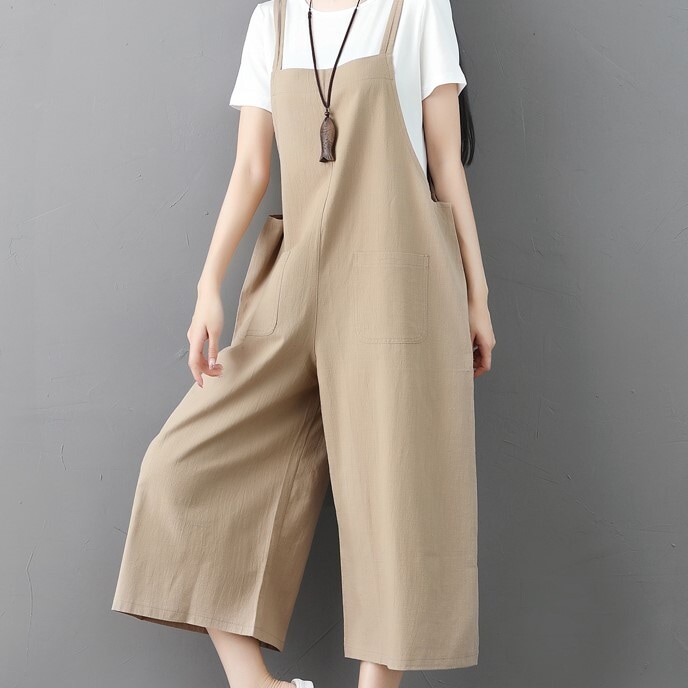 ボトムス パンツ サロペット ワイドパンツ 膝下 7分丈 ミディアム丈 ストレート ワイド ポケット かわいい 大人可愛い シンプル カジュアル おしゃれ お洒落 かっこいい 大人可愛い こなれ感