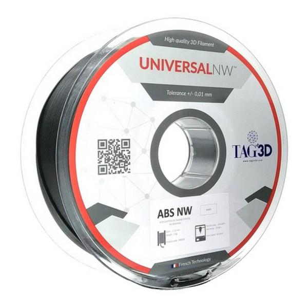 TAGin3D ユニバーサルNwフィラメント ABS NW－1．75BK 梱包 保安 補修用品 工場 店舗用機器 3Dプリンター用フィラメント