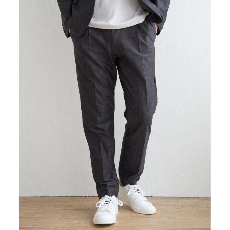 【セットアップ対応】メッシュチェックイージーパンツ