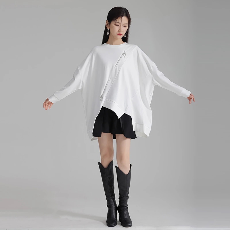 2024新型着痩せ大きいサイズ Tシャツ怠惰なゆとり長袖ブラウス