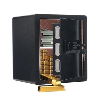 【国内即日発送】金庫 家庭用 26.6L 防犯金庫 緊急電池ボックス付き アラーム機能付き 鍵付き 防盗 旅館 店舗 事務所 ホテル 業務用 日本語取扱説明書付 書類保管