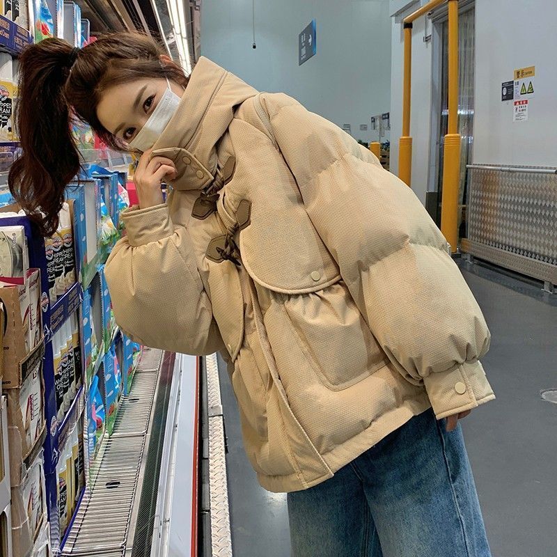 美ラードダウン綿服女性2024冬のショートモデルの新型厚手ファッション韓国版学生パン服コートブーム