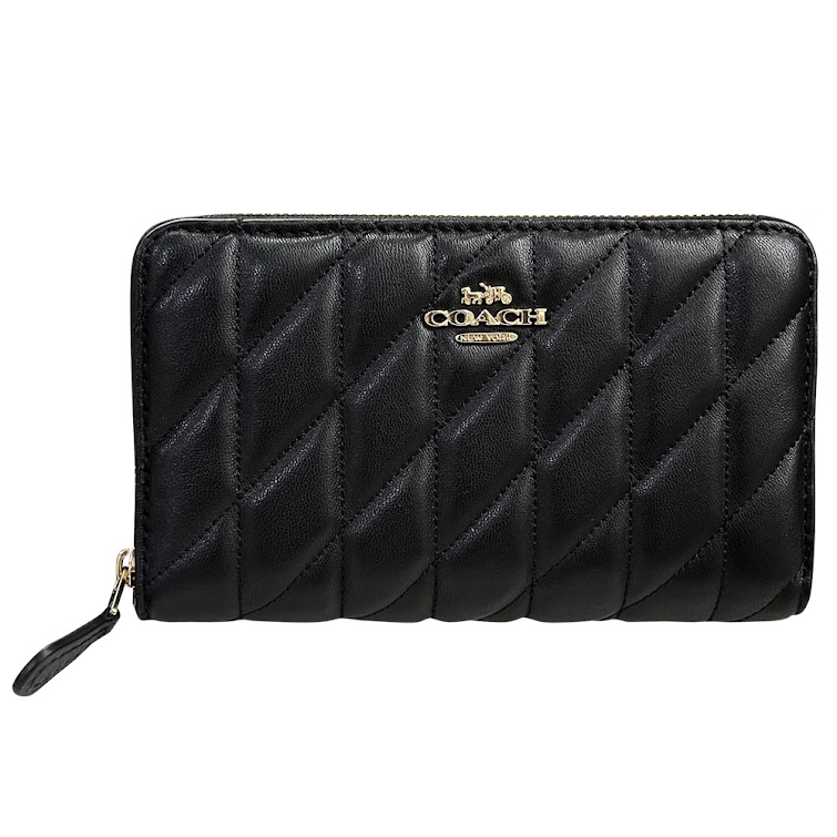 【訳あり】No tag キルティング 折り財布 ミディアム ジップ ウォレット CZ339 即発 正規品 USA直送 アウトレット 男女兼用