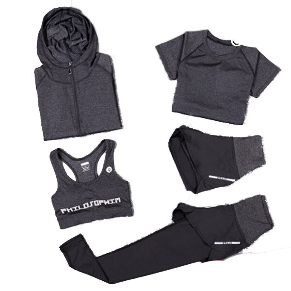 スポーツウェア レディース ヨガウェア 上下セット ランニング トップス フード Tシャツ パンツ 5,345円