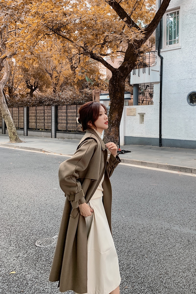 ロングコート ウインドブレーカー 韓国ファション カジュアル ジャケット