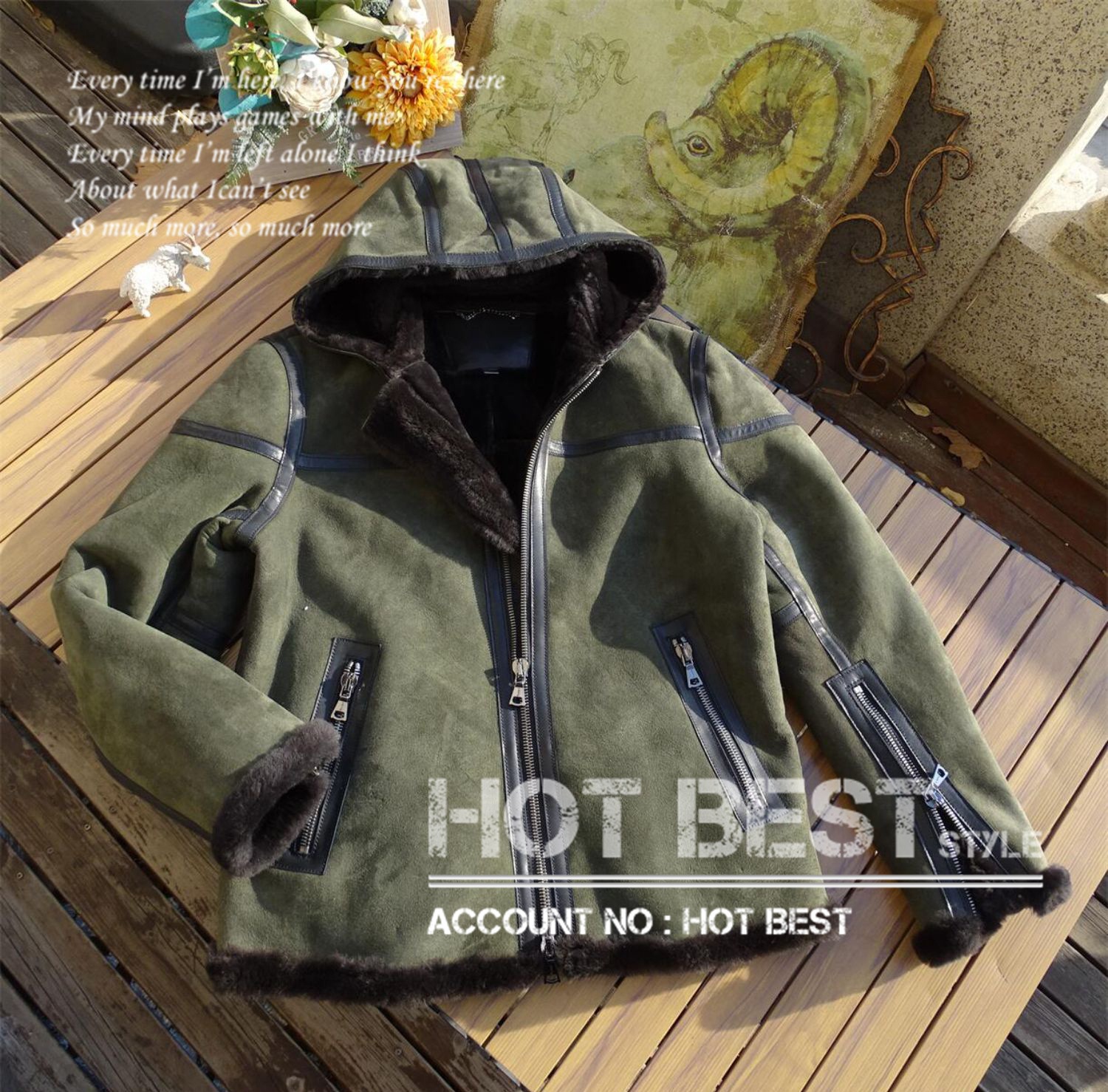 シープスキン 復刻30s USAF TYPE B-3 フーデッドパーカー ムートン フライトジャケット革ジャン ボマー ボンバー ラム 羊革 28,656円