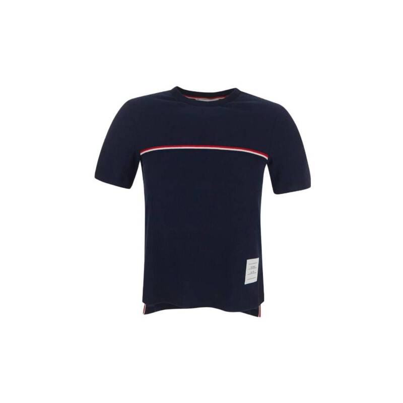 [ロロモダ] トムブラウン トリミング リップ コットン 半袖Tシャツ / FJS143A-J0066-415
