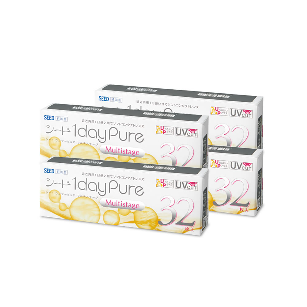 ワンデーピュアうるおいプラスマルチステージ 32枚 (4箱)