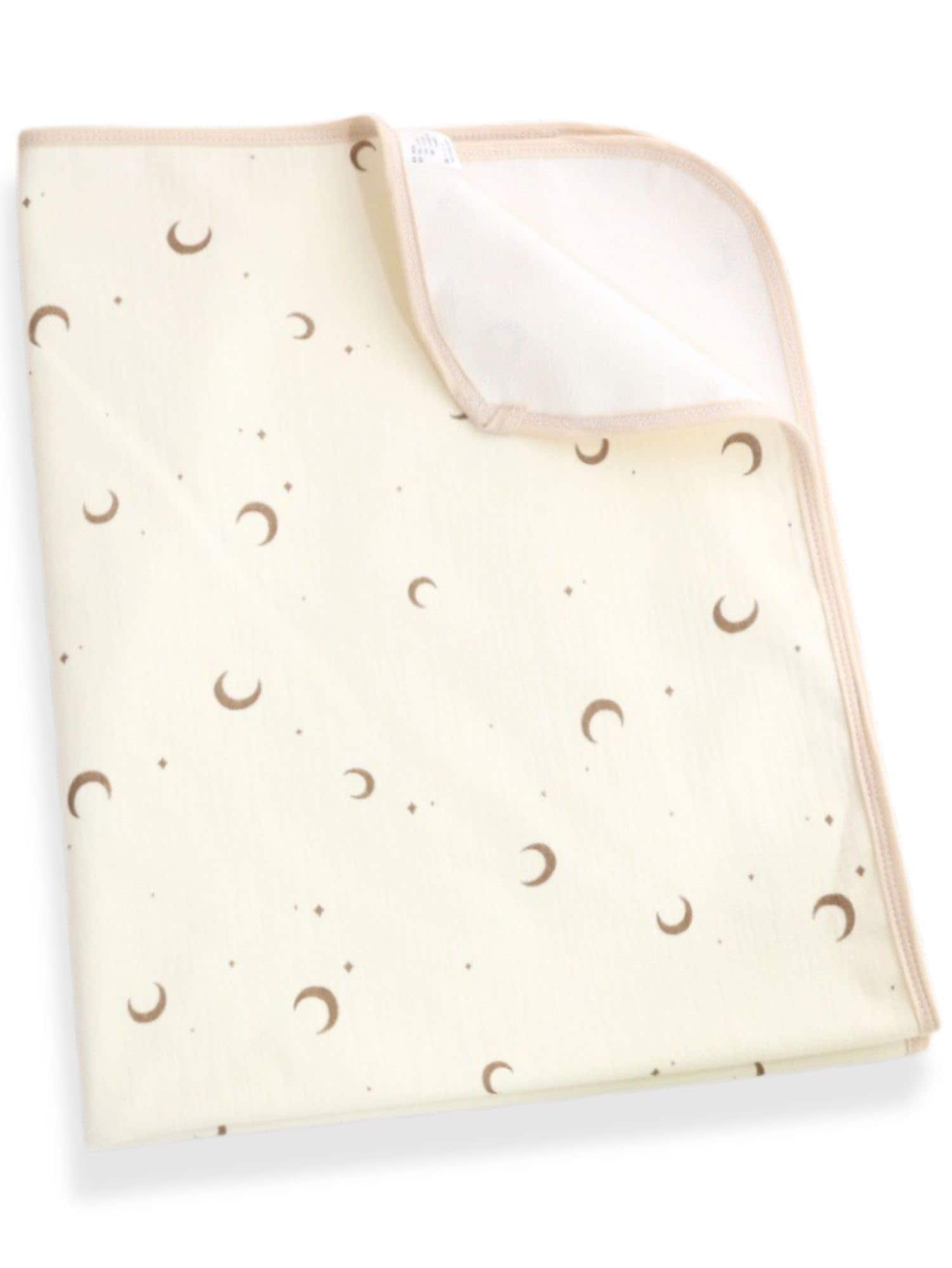 敷パッド シングル 防水 ダブルガーゼ コットン100％ 丸洗い 通気性 速乾 4隅ゴム付き 防水シーツ おねしょシーツ マットレスパッド 介護 [大人ダブル/140×200/ムーン]