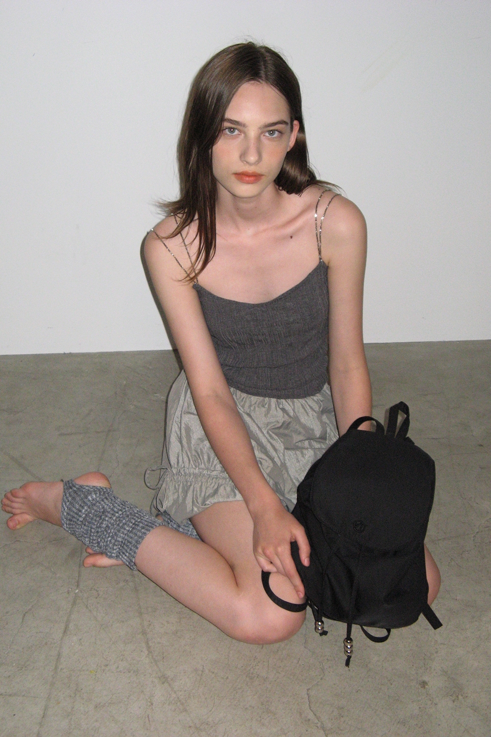 【SOFT SEOUL】 SILVER BALL LIGHT BACKPACK : BLACK