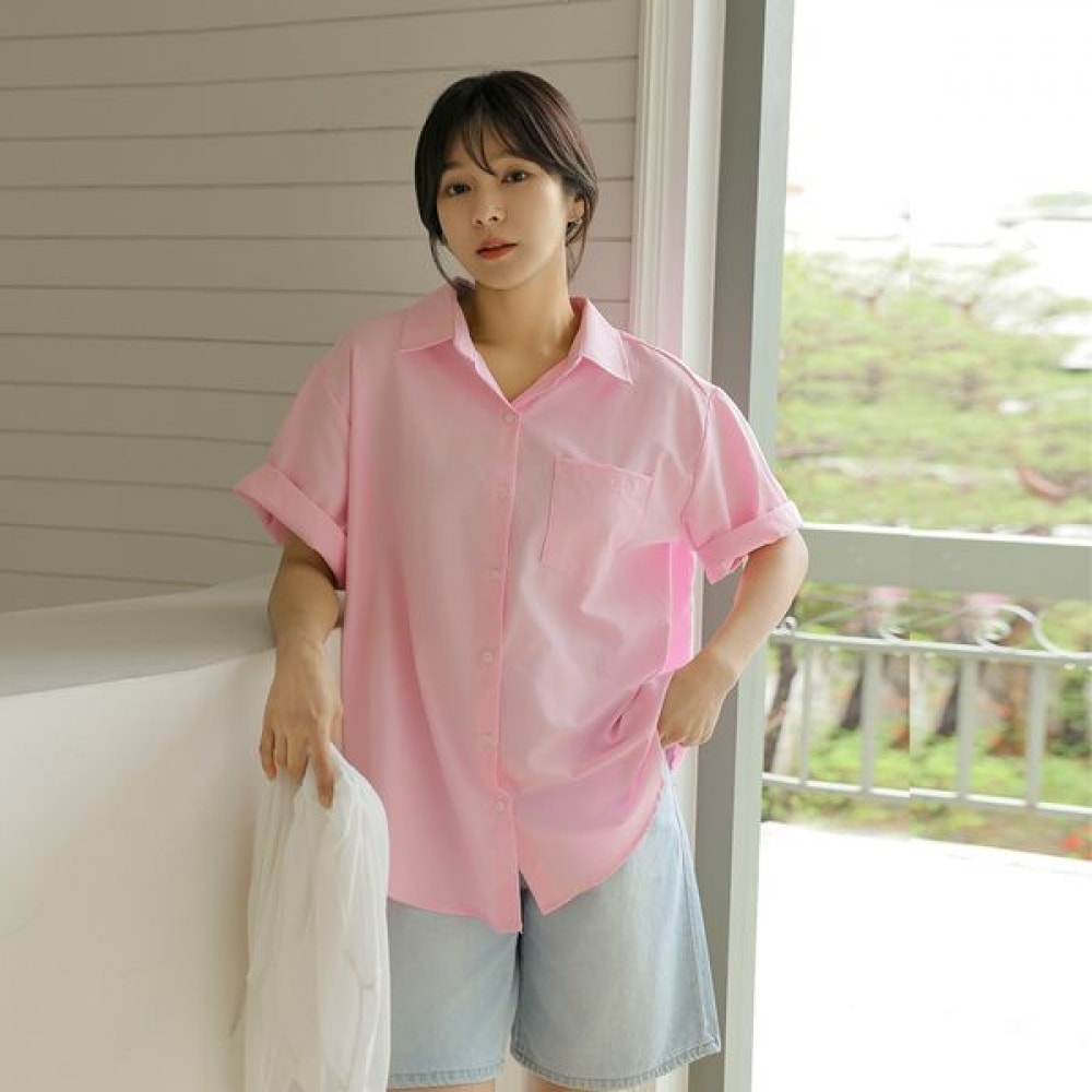 [Elysia] Aline オックスフォードポケットコットンナンバン