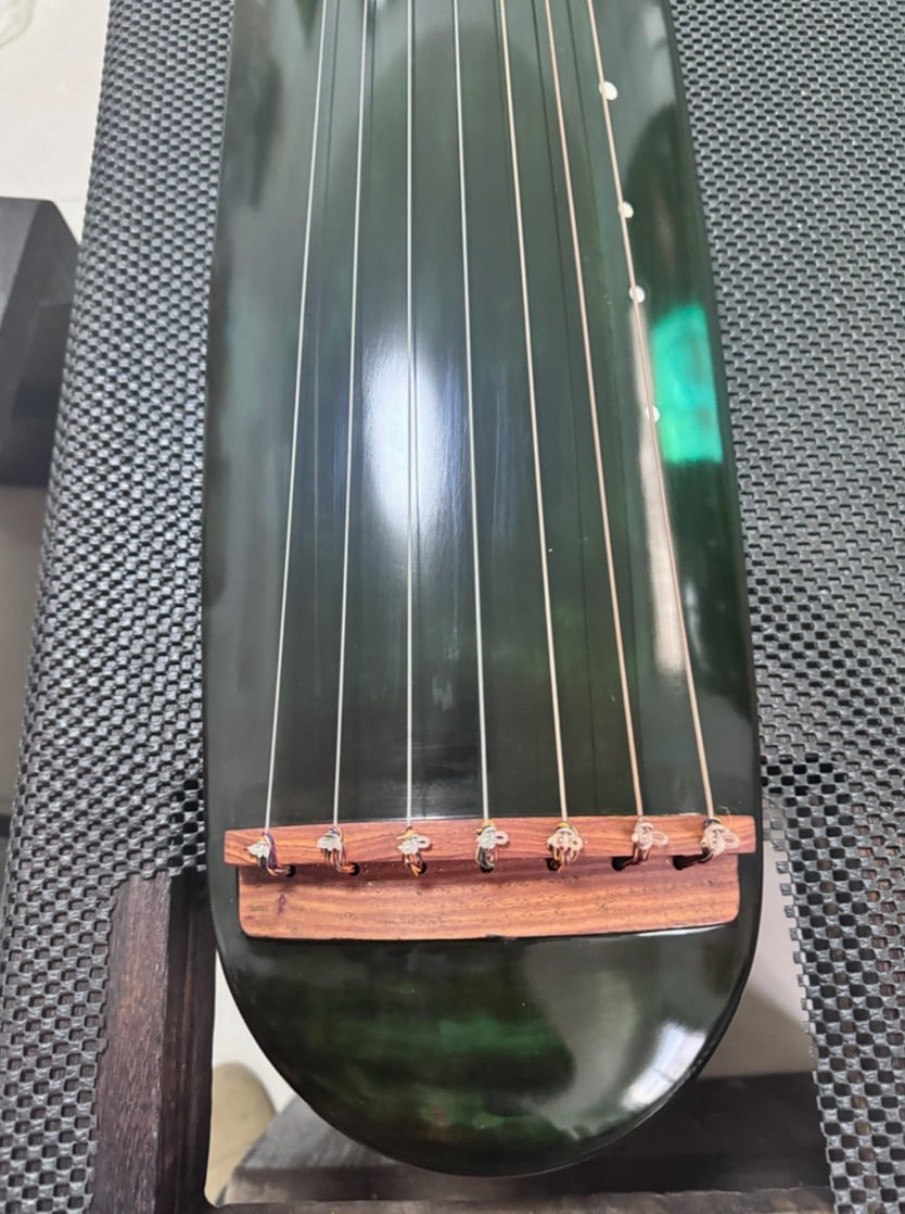古琴カオス式 インクグリーン 手動 じゅんせいワニス 中国弦楽器