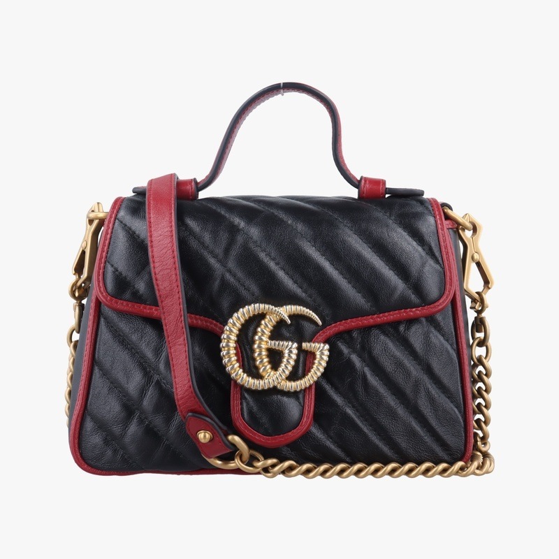 GGマーモントブラックｘレッドレザー583571F030273967中古